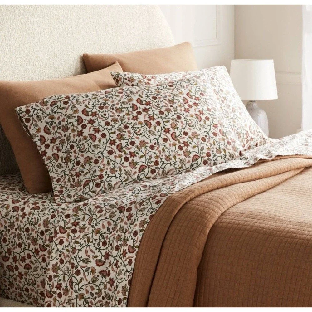 Twin/Twin XL 400 Thread Count Performance Sheet Set Warm Floral - Threshold NEW